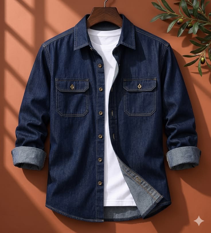 Premium Men's Denim Overshirt