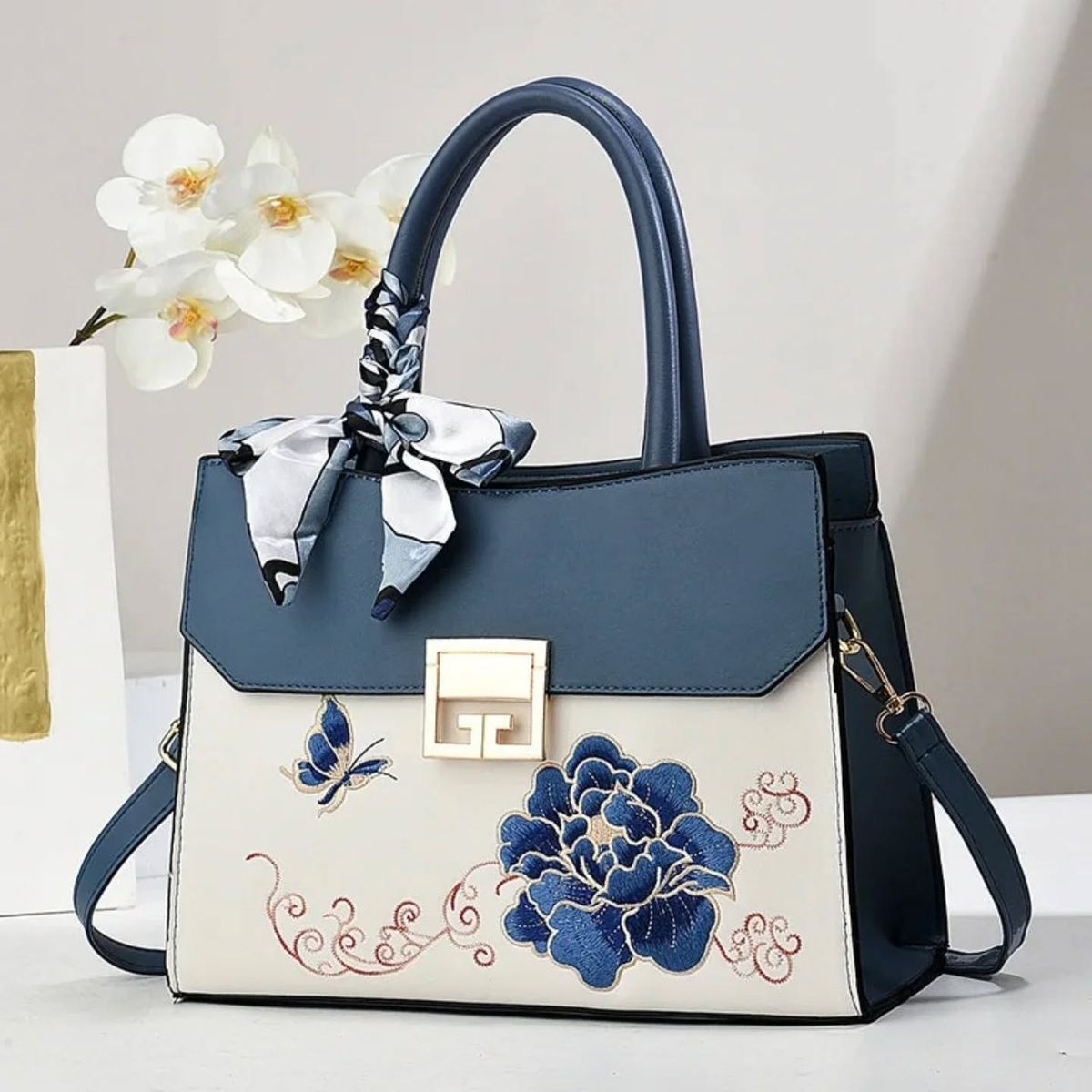 Elegant Embroidered Women's Handbag