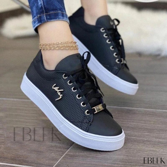 Stylish Black Casual Sneakers for Women