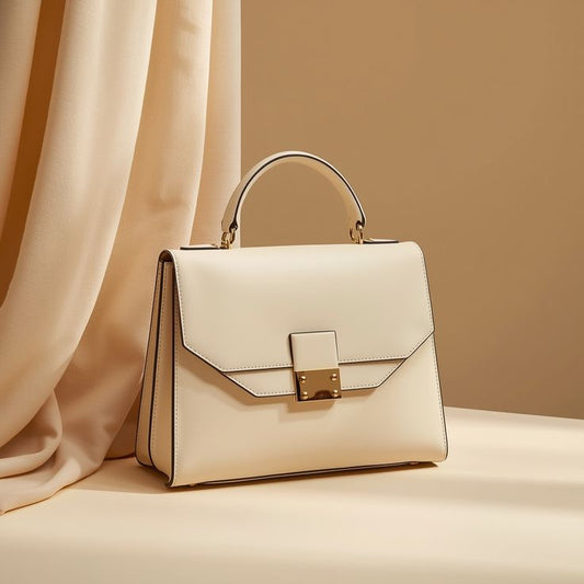 Elegant Beige Women's Handbag