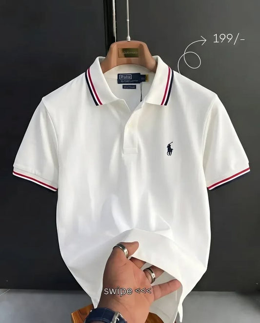 Men's Classic Navy white Polo Shirt