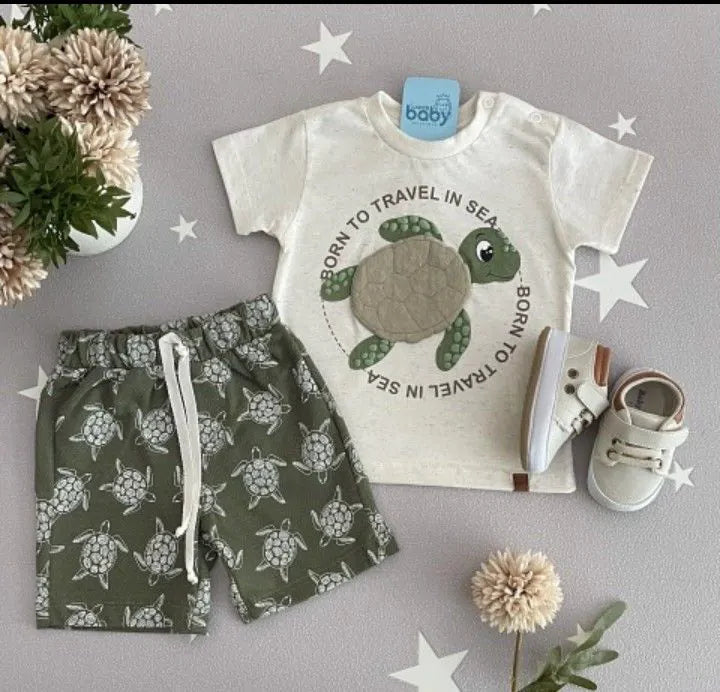 Baby Boy Graphic Cotton Co-Ord Set