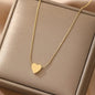 Stainless Steel Golden Heart Necklace for Girls