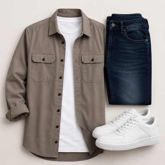 Men's Casual Shirt Outfit Set